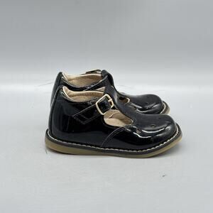 FootMates Shoes Toddler Girl 4.5 Black Patent Harper Mary Jane Buckle Dress Flat